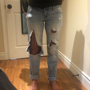 Distressed Mom Jeans